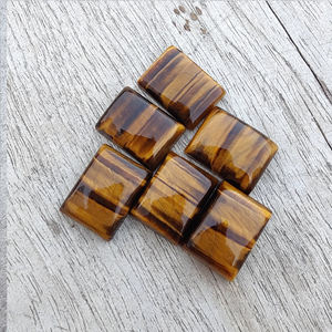 Cabujón de ojo de tigre Natural de calidad AAA +, Parte posterior plana, forma de rectángulo, piedras preciosas marrones sueltas, venta al por mayor, disponible en todos los tamaños - Product Image 4