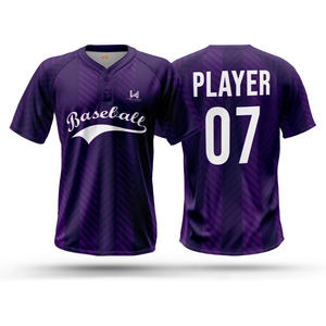 Großhandel Hochwertige <span class=keywords><strong>2</strong></span>-Knopf Maßgefertigte Herren-Baseball-Trikots & Team-Uniformen Schnelltrocknend Atmungsaktiv Günstige Preise für Großbestellungen - Product Image 3