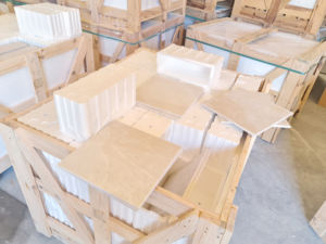 2023 marbre Beige crème dégringolé personnalisable 10x305x305mm terrasse en pierre naturelle lisse extérieur contemporain vente directe d'usine - Product Image 5