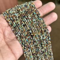 Perles de pierre de turquoise africaine naturelle 2mm véritables perles de turquoise à micro facettes en vrac pour la fabrication de bijoux prix de gros 13"