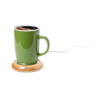 Scaldabevande USB in bambù Keemun: Gadget ecologici per caraffe e tazze - Product Image 3