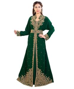 Moroccan Islamic <b>Kaftan</b> Beach Fancy Modern Floor Length Long Sleeve <b>For</b> <b>Women</b> Dress - Product Image 1