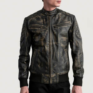 Veste en cuir de vachette pour homme, style streetwear tendance, nouvelle collection, qualité supérieure, durable, imperméable et coupe-vent - Product Image 4