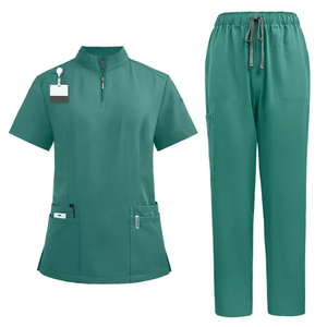 Uniforme de enfermería para médico para mujer, uniforme de enfermería con logotipo personalizado de farmacia, uniformes de enfermeras de Hospital, pantalones múltiples con conjunto de bolsillos - Product Image 1