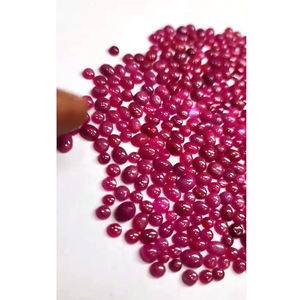 407 pièces de rubis naturel 3mm 4mm rond 6x4mm Cabochon ovale 192 cts lot Iroc ventes haute qualité rubis pierre précieuse en vrac pour bijoux - Product Image 2