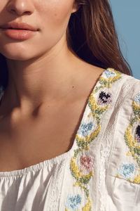 Blusa Étnica Hecha a Mano para Verano, Camisa Tradicional Rumana Casual para Invierno, Tejida Bordada por Diseñador - Product Image 3