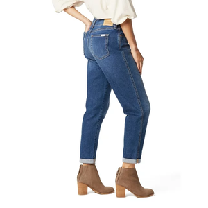 Fournisseur du Bangladesh Pantalon en jean pour femmes personnalisé de haute qualité lavé droit coupe ample taille haute Plus Size Jeans pour femmes - Product Image 6