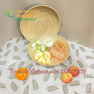 Eco2go จานไม้ไผ่คุณภาพสูงสำหรับใช้ในบ้านงานปาร์ตี้ปิกนิกยั่งยืนและเป็นมิตรกับสิ่งแวดล้อม - Product Image 4