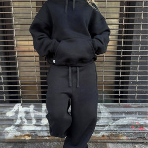 Ensemble de survêtement unisexe personnalisé, style boxy, jogging, 2 pièces, respirant, 100% laine, survêtement décontracté d'été, écologique, broderie de logo, acide - Product Image 6