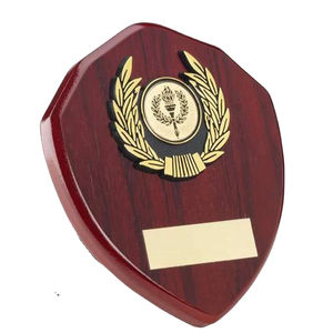 Awards <b>Plaques</b> Custom Design Blank Medal Shield <b>Wooden</b> with Metal Decoration Souvenir Europe OEM Folk Art Engraving - Product Image 3