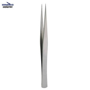 Pince à épiler professionnelle personnalisable à marque privée, en acier inoxydable de précision, durable, à pointe incurvée pour cils en fibre - Product Image 1