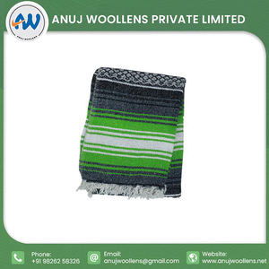 ผ้าห่มเมกซิกันฟัลซ่าผ้าฝ้ายผสมอะคริลิคถักมือแท้ออกแบบได้ตามต้องการ - Product Image 3