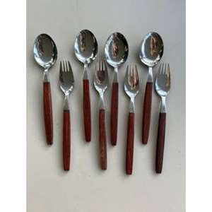 Ensemble de couverts à manche en résine design avec poignée élégante et construction supérieure en acier inoxydable pour une expérience culinaire haut de gamme - Product Image 6