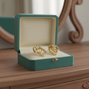 Pendientes Elegantes para Mujer con Diseño 'Flame', en Oro de 14K y Diamante Natural de Corte Brillante Redondo, Chapados en Rodio, Certificados por IGI - Product Image 5