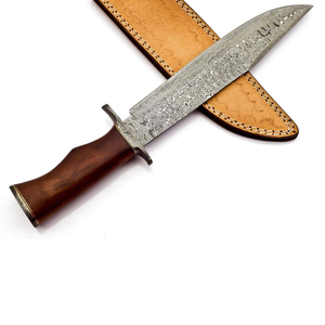 Cuchillos de caza con mango de madera de acero Damasco de alta calidad 100%, precio razonable, cuchillos de caza de secado rápido - Product Image 4