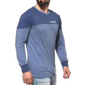 เสื้อยืดผ้าฝ้าย100% สำหรับผู้ชายเสื้อยืดสีทึบหนาระบายอากาศได้กันรอยพองใส่ได้พอดีกับยิมใช้พิมพ์โลโก้ได้ตามต้องการ - Product Image 3