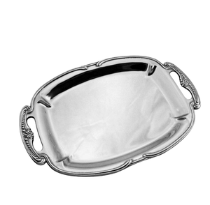 Plateau de service rectangulaire avec poignées en métal Plateau design martelé pour la cuisine à domicile Plats et assiettes de service - Product Image 6