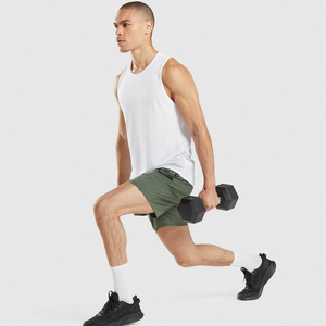 Camiseta sin mangas de gimnasio de secado rápido transpirable ligera personalizable para hombres camiseta de entrenamiento físico en tejido de punto - Product Image 4