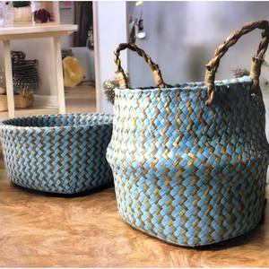 Usine vendre multifonctionnel jonc de mer panier de rangement rustique jonc de mer organisateur porte-plante panier jouet organisateur panier stockage - Product Image 1