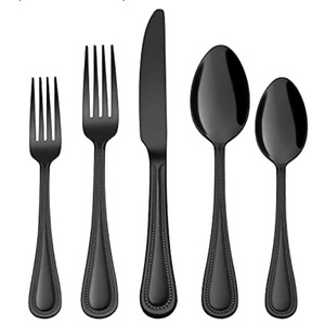 Vaisselle Finition Mat En Gros 24pcs En Acier Inoxydable Mariage Restaurant Argenterie Cuillère Fourchette Couteau Couverts - Product Image 4