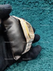 40 MM Hip Hop Iced Out VVS Moissanite Diamond Square Shape Watch pour garçons Special Occasion Wear Best Watches - Product Image 6