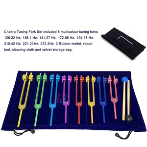 7 pièces Chakra diapasons ensemble pondéré guérison parfaite en aluminium manuel outil de Diagnostic chirurgical certifié CE classe I - Product Image 4