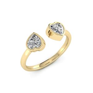 แหวนหมั้นผู้หญิง Toi et Moi รูปหัวใจ - Product Image 4