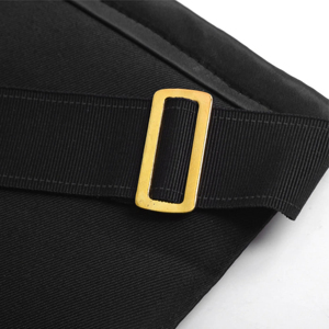 Tablier maçonnique en cuir Regalia 3D Design couleur unie décoration magnétique Logo brodé épingle de sûreté résistant à l'eau en gros - Product Image 5