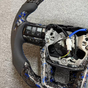 Volant sport en cuir et bois CE CUSTOM pour Toyota, adapté aux modèles Prado 120 150, Yaris, Tacoma, LC79, 4Runner, Mark X, CHR, série 79, Hiace - Product Image 2