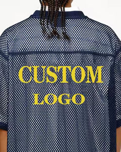 Camiseta de fútbol de malla transpirable para hombre, uniforme de rugby americano ajustado de alta calidad para práctica deportiva de equipo para adultos - Product Image 5