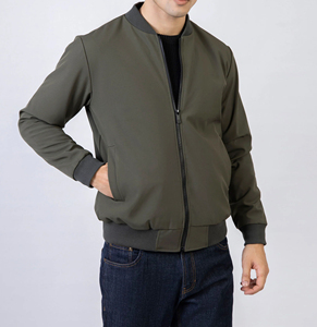 Blousons Bomber matelassés coupe-vent zippés respirants pour l'extérieur avec doublure matelassée et empiècements sur le devant – Fabrication OEM - Product Image 6