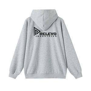 Three Zip Diseño elegante Alta calidad Lavado con ácido Streetwear 400gsm Desgastado Invierno Suelto Hombres de gran tamaño Cremallera Sudadera con capucha - Product Image 2