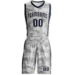 Uniforme de basket-ball personnalisé haut de gamme respirant tissu en maille léger Design imprimé maillot de basket-ball américain unisexe - Product Image 2