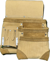 Meilleure pochette en cuir robuste avec 4 grandes poches, personnalisable, sac à outils/sacoche à outils OEM, capacité de 150 lb, sans fermeture, beige Revekka