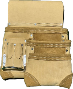 Meilleure pochette en cuir robuste 4 grandes poches personnalisables OEM sac à outils/pochette à outils capacité de 150 lb sans fermeture directe Inde - Product Image 1