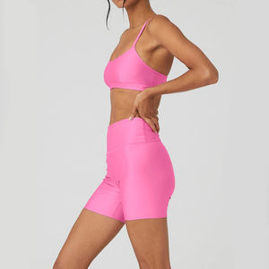 Femmes taille haute hanche levage Gym Fitness Yoga costume sans manches sans couture Yoga pantalon été tenue décontracté Yoga ensemble - Product Image 4