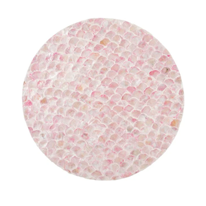 Mesa de Centro de Nácar Hecha a Mano por Artesanos, Estilo Boho de Lujo, Color Personalizado, Mueble de Sala de Estar Duradero y Ecológico - Product Image 4