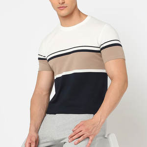 T-shirt à manches courtes en coton 100% tricoté formel pour homme, tendance, qualité supérieure, prix bas, vêtements d'été - Product Image 1