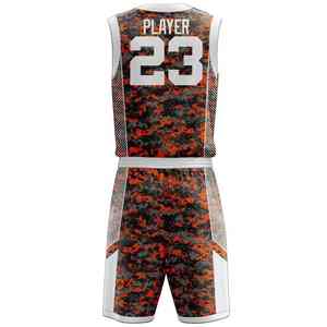 Conjunto de Uniforme de Baloncesto Sublimado Personalizado, Reversible, Transpirable, Camiseta Deportiva y Pantalones Cortos, Ropa Deportiva Urbana, Ropa de Equipo - Product Image 5