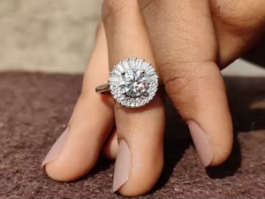 Anillo de moissanita 2ct 3ct 4ct 925 plata esterlina diamante moissanita eternidad anillo de compromiso de boda para mujer - Product Image 5