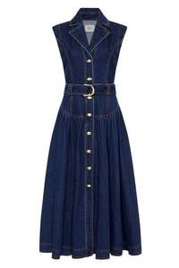 Vestido vaquero para mujer Otoño Invierno lavado ecológico transpirable estilo Vintage 100% algodón Casual elegante moda cómodo - Product Image 4