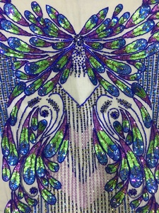 New Style Long Evening Hand Embroidered Unstiched Evening Dress with Handbeaded Sparkling <b>Fringes</b> (unstitched Sample Display) - Product Image 6