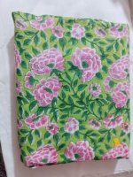 Housse de rideau occultante artisanale en toile légère tissée à la main, imprimée à la main, motif floral, en coton, pour décoration intérieure, style indien