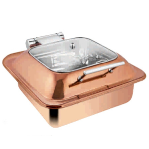 จานร้อนบุฟเฟต์ทำจากทองแดงบริสุทธิ์อุปกรณ์ในครัวสำหรับโรงแรมร้านอาหารอุปกรณ์ทำจากสเตนเลสสตีลความจุขนาดใหญ่ไฮดรอลิก - Product Image 5