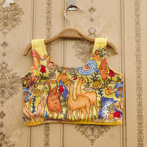 Conjunto de Lehenga Choli para Niñas Shoryam Fashion, Blusa con Estampado Floral Jaipuri |   Traje Mehndi para Fiesta de Boda Diwali - Product Image 3