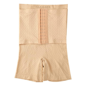 Culotte gainante taille haute en jersey respirant avec crochets, soutien-gorge ferme et gaine amincissante pour le ventre - Product Image 1