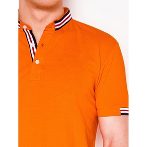 Golf de logo respirant personnalisé pour T-shirts polo pour hommes à manches courtes en coton uni 220gsm imprimé pour T-shirts polo en coton vierge - Product Image 3