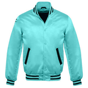 2025 alta calidad nuevo diseño moda impermeable bordado Patchwork talla grande bombardero satén Varsity chaqueta para hombres - Product Image 1