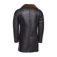 Manteau long en peau de mouton véritable noir pour femme, col en fourrure de renard, respirant, imperméable, séchage rapide, chauffant, tricoté – Nouveauté OEM très prisée