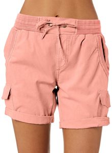 Pantalones cortos Cargo de cuatro bolsillos informales de cintura alta para mujer, versión holgada para exteriores, diseño transpirable - Product Image 2